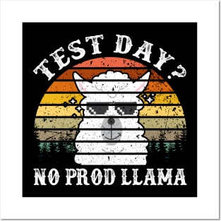 Test Day No Prob-llama Llama Teacher Testing Day Posters and Art